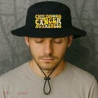 Childhood Cancer Awareness Rainbow Awareness Bucket Hat thumb 2