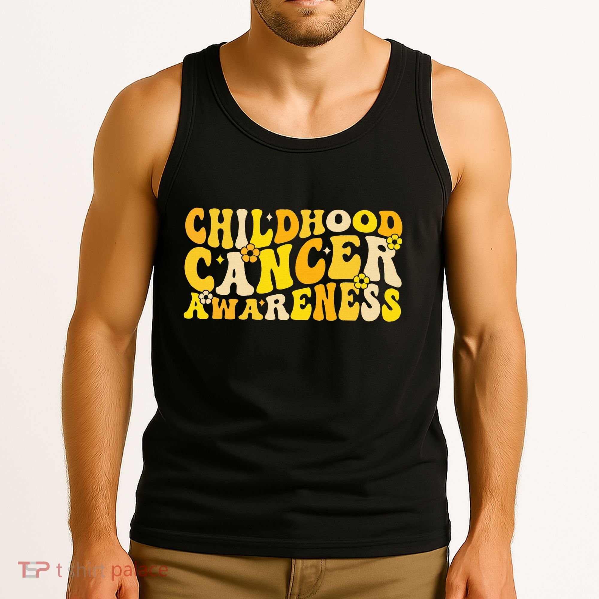 Childhood Cancer Awareness Rainbow Awareness Tank Top