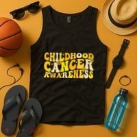 Childhood Cancer Awareness Rainbow Awareness Tank Top thumb 4