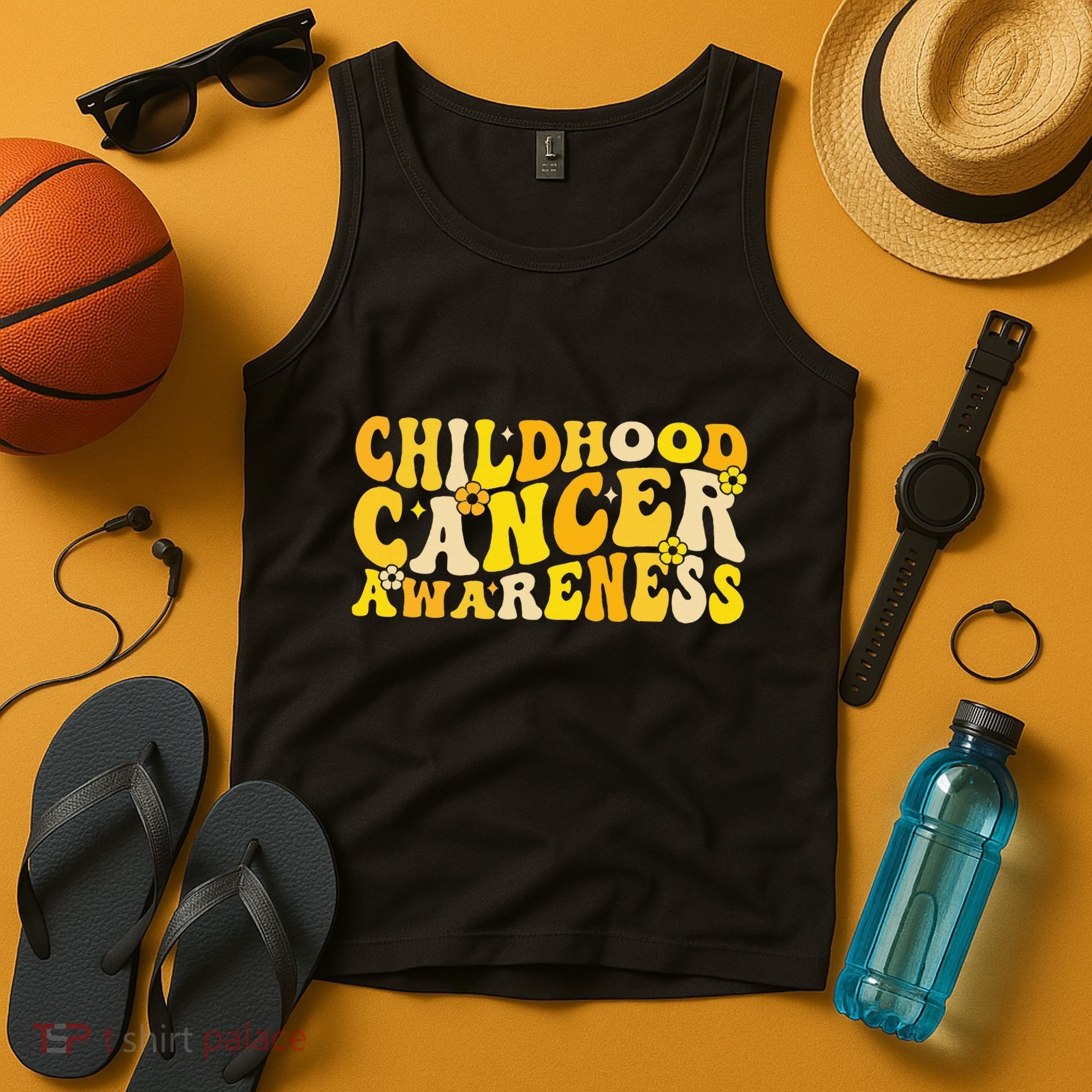 Childhood Cancer Awareness Rainbow Awareness Tank Top