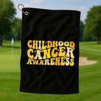 Childhood Cancer Awareness Rainbow Awareness Golf Towel thumb 1