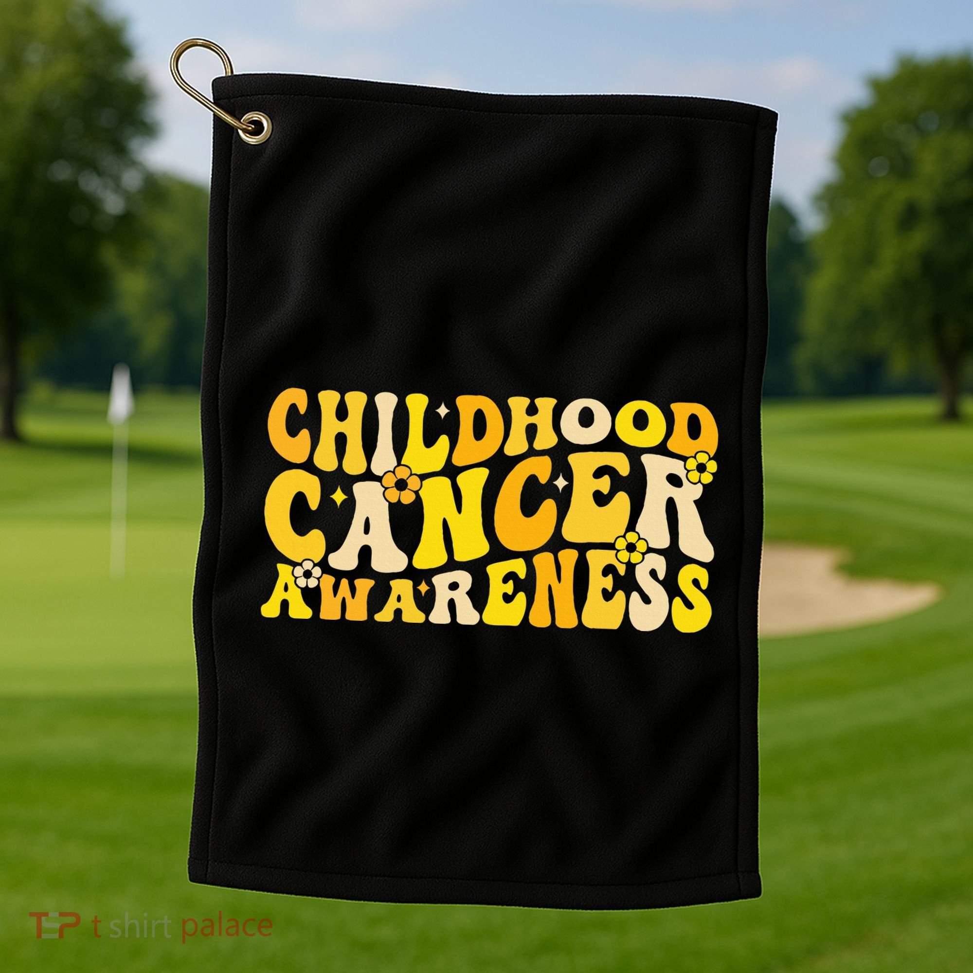 Childhood Cancer Awareness Rainbow Awareness Golf Towel