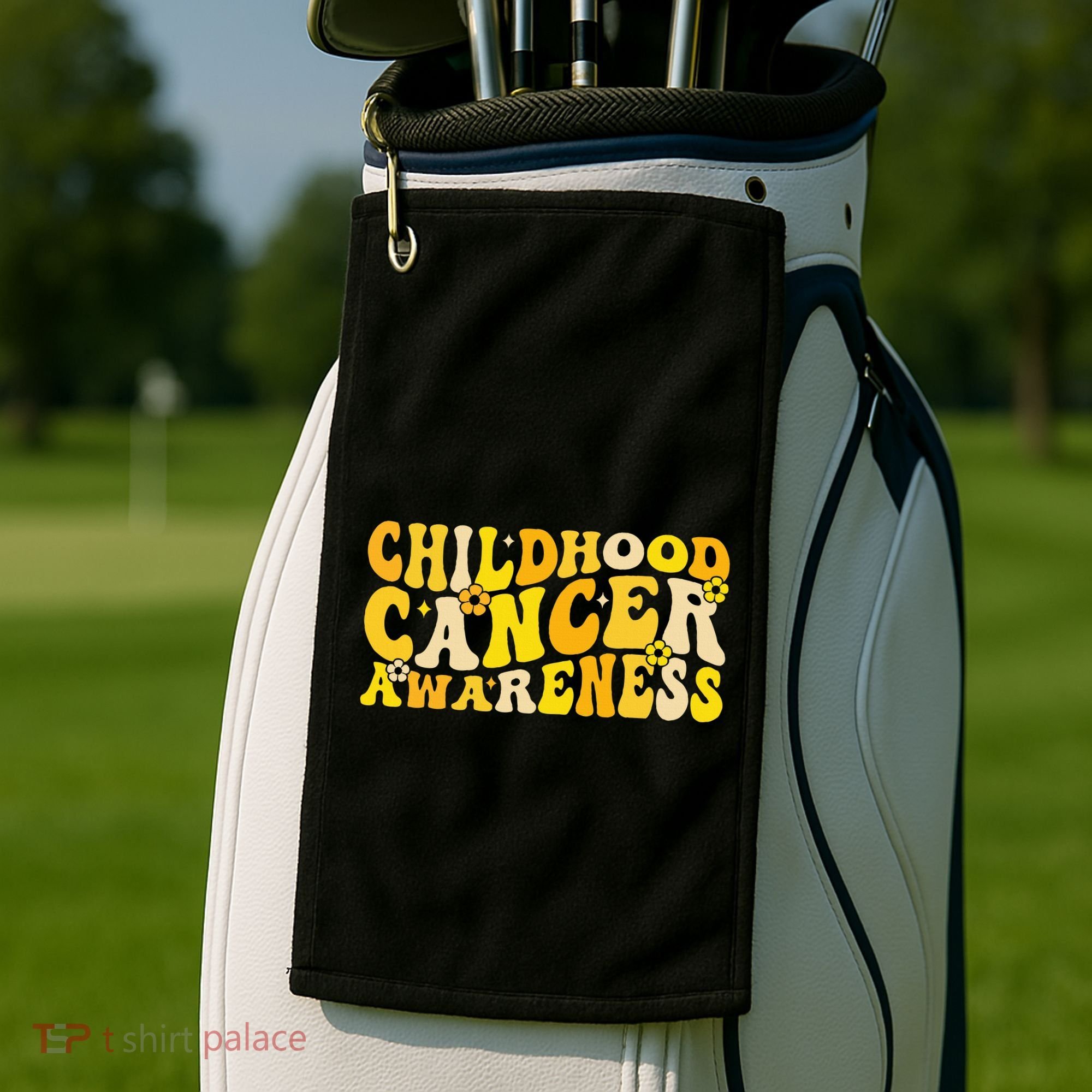 Childhood Cancer Awareness Rainbow Awareness Golf Towel