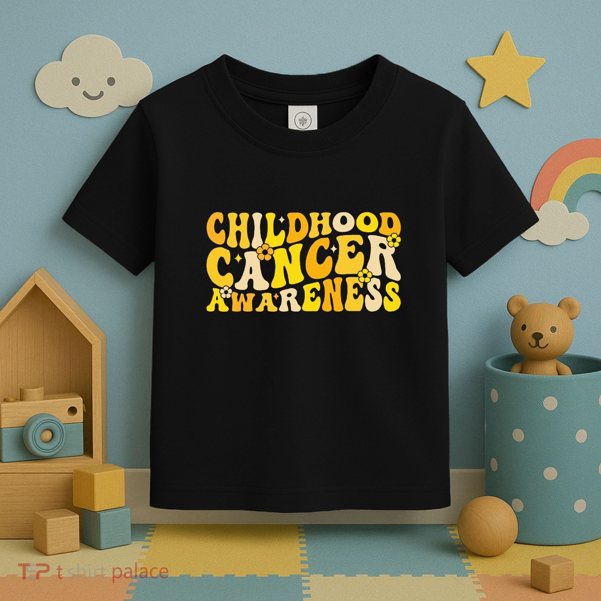 Childhood Cancer Awareness Rainbow Awareness Toddler T-Shirt