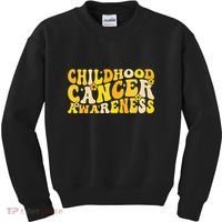Childhood Cancer Awareness Rainbow Awareness Kids Sweatshirt thumb 0