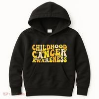 Childhood Cancer Awareness Rainbow Awareness Kids Hoodie thumb 0