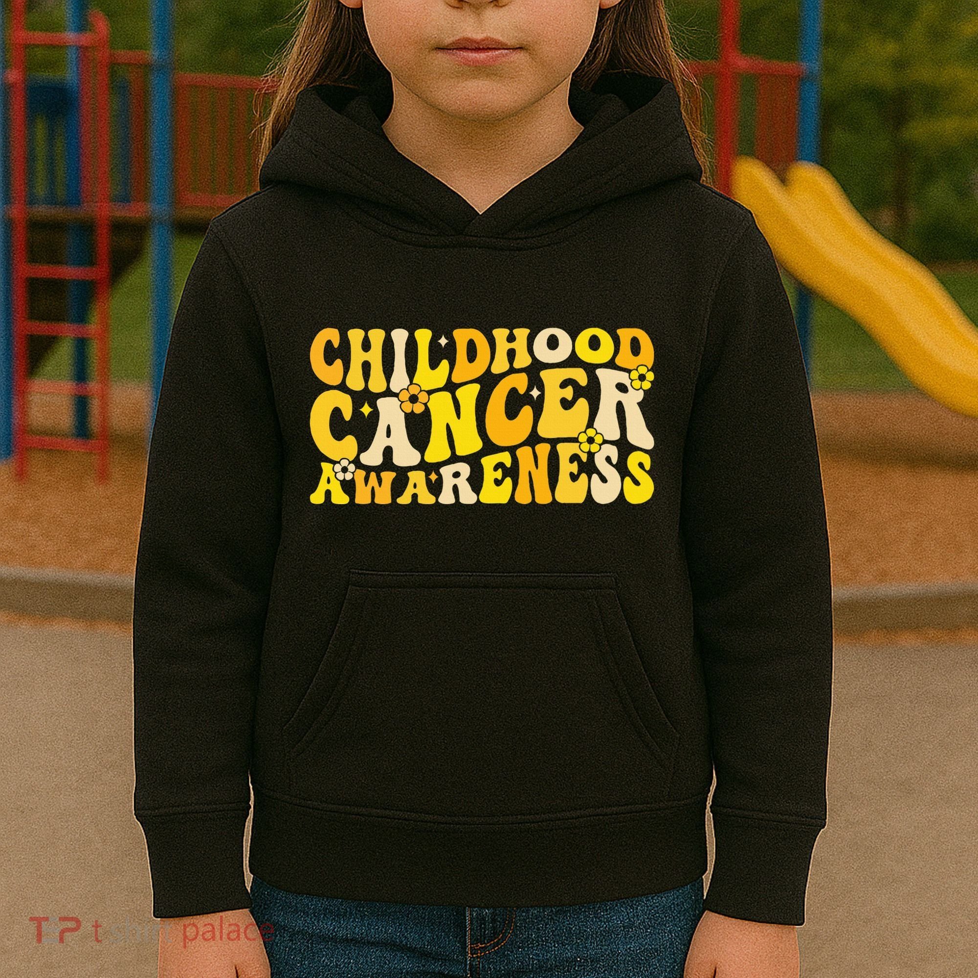 Childhood Cancer Awareness Rainbow Awareness Kids Hoodie