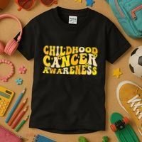Childhood Cancer Awareness Rainbow Awareness Kids T-Shirt thumb 3