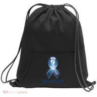 Colon Cancer Awareness - Fight Hope Cure Sweatshirt Cinch Pack Bag thumb 0