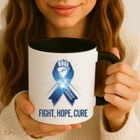 Colon Cancer Awareness - Fight Hope Cure Coffee Mug thumb 3