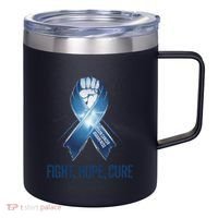 Colon Cancer Awareness - Fight Hope Cure 12oz Stainless Steel Coffee Mug thumb 0