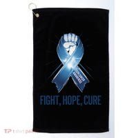 Colon Cancer Awareness - Fight Hope Cure Golf Towel thumb 0
