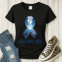 Colon Cancer Awareness - Fight Hope Cure Women's T-Shirt thumb 3