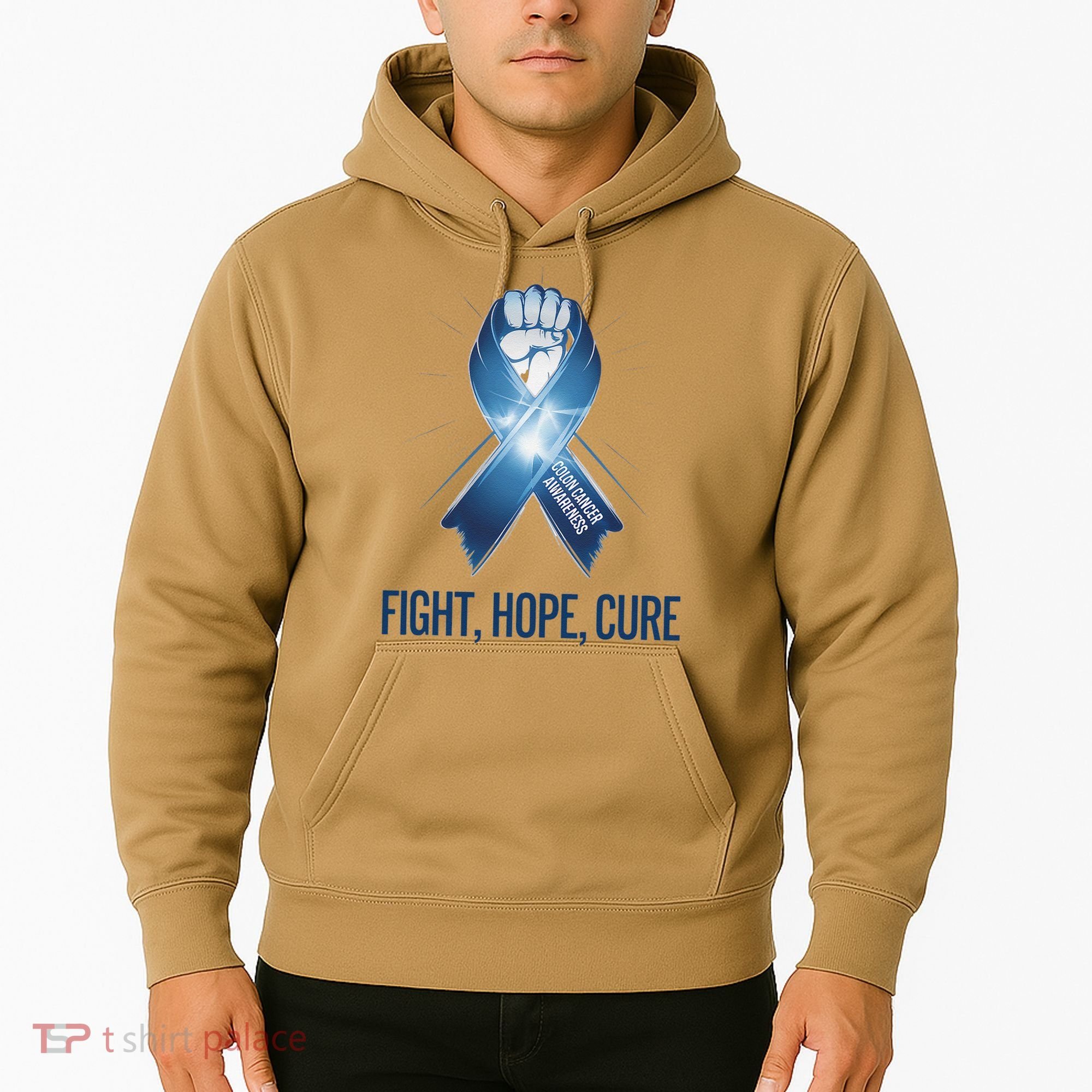 Colon Cancer Awareness - Fight Hope Cure Hoodie