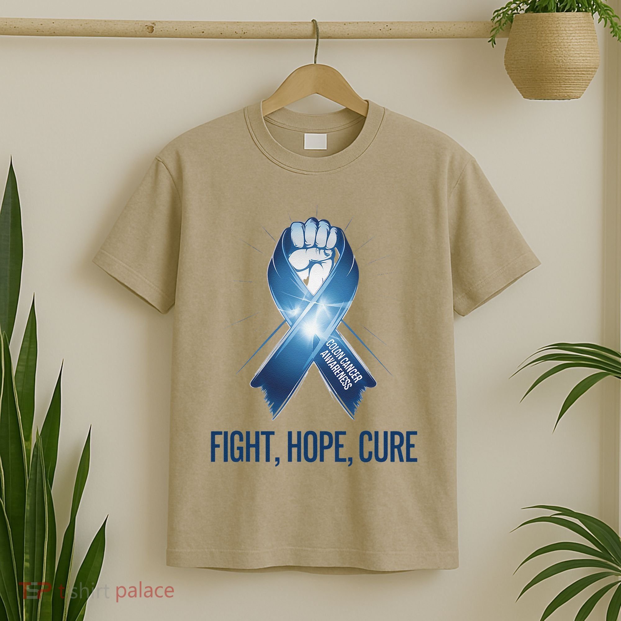 Colon Cancer Awareness - Fight Hope Cure T-Shirt