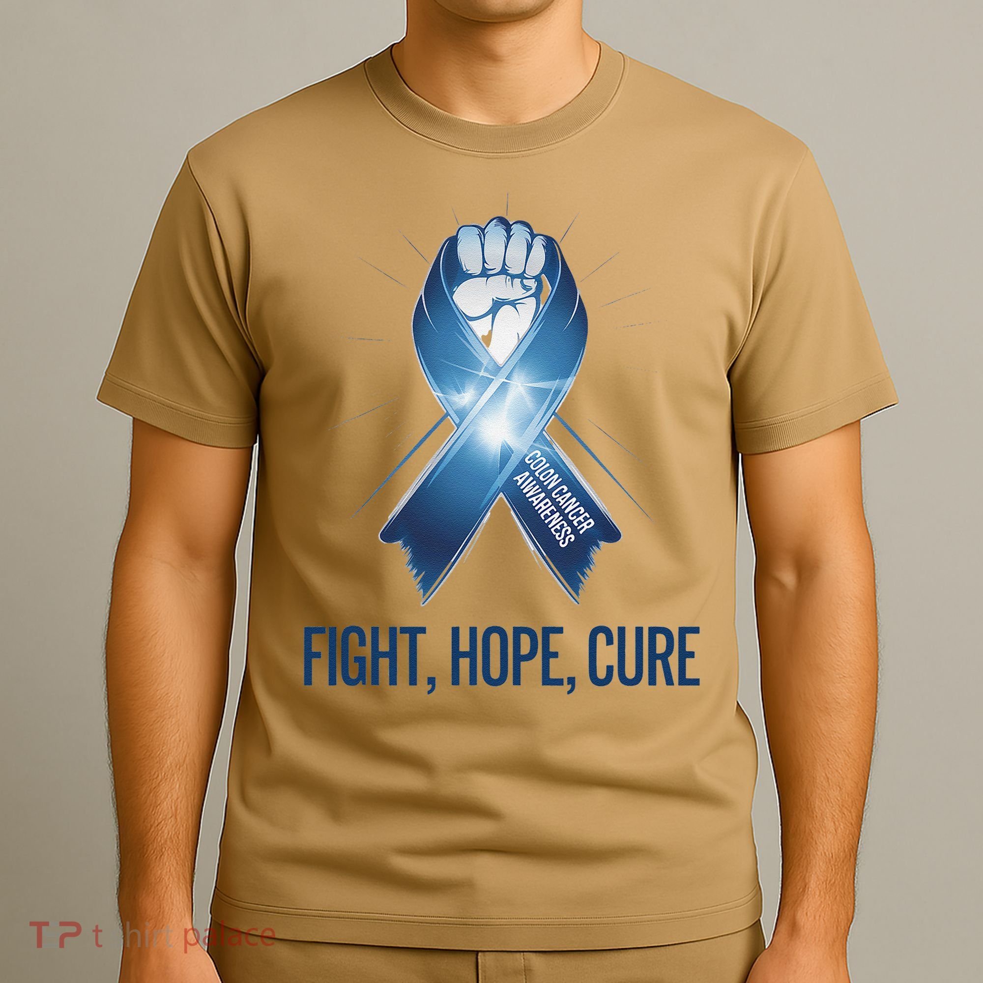Colon Cancer Awareness - Fight Hope Cure T-Shirt