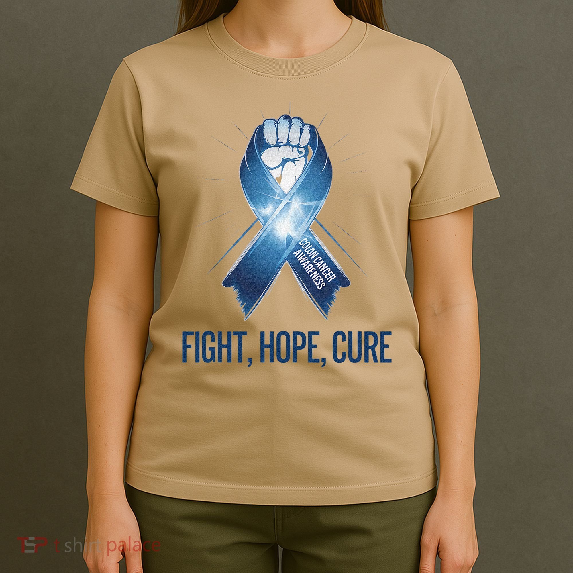 Colon Cancer Awareness - Fight Hope Cure T-Shirt
