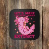 Childhood Cancer Awareness Axolotl Coaster thumb 0
