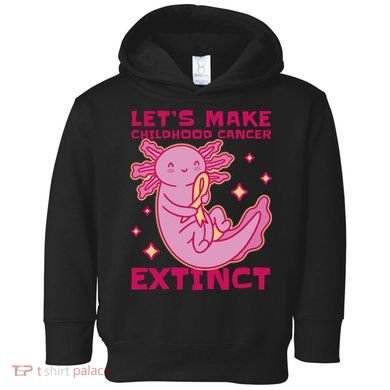 Childhood Cancer Awareness Axolotl Toddler Hoodie