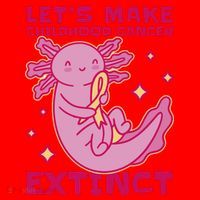 Childhood Cancer Awareness Axolotl Santa Hat thumb 1