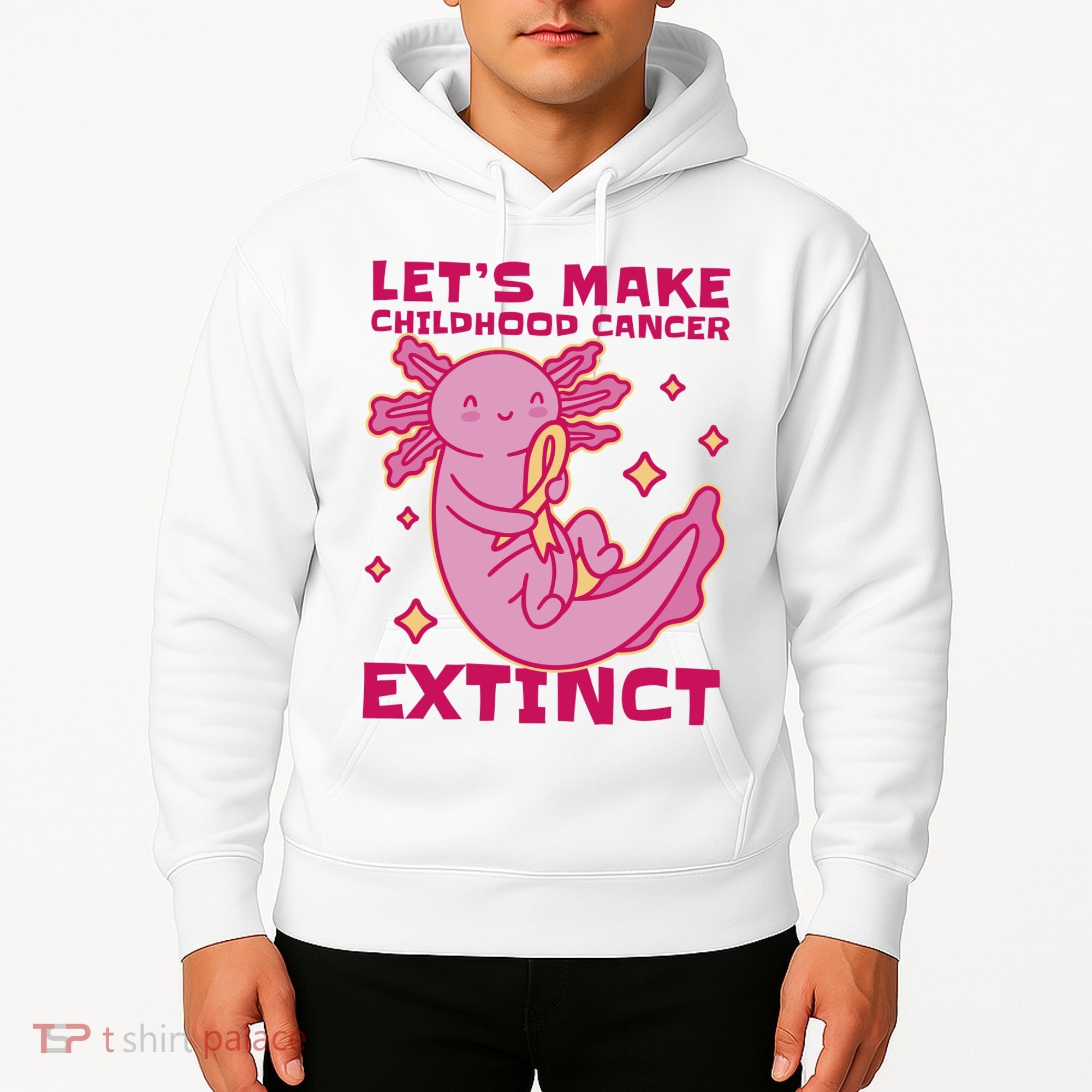 Childhood Cancer Awareness Axolotl Hoodie
