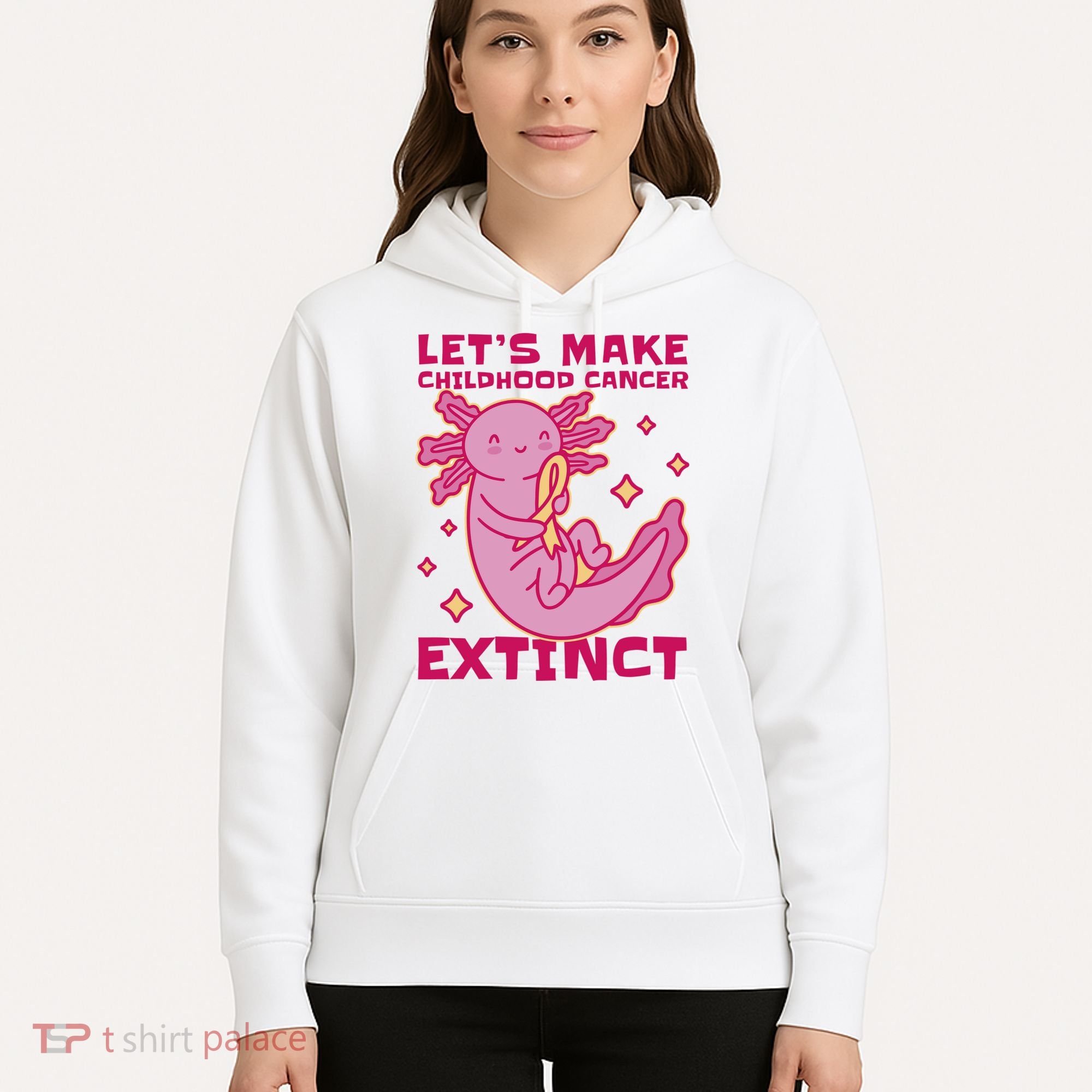 Childhood Cancer Awareness Axolotl Hoodie