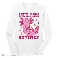 Childhood Cancer Awareness Axolotl Long Sleeve Shirt thumb 0