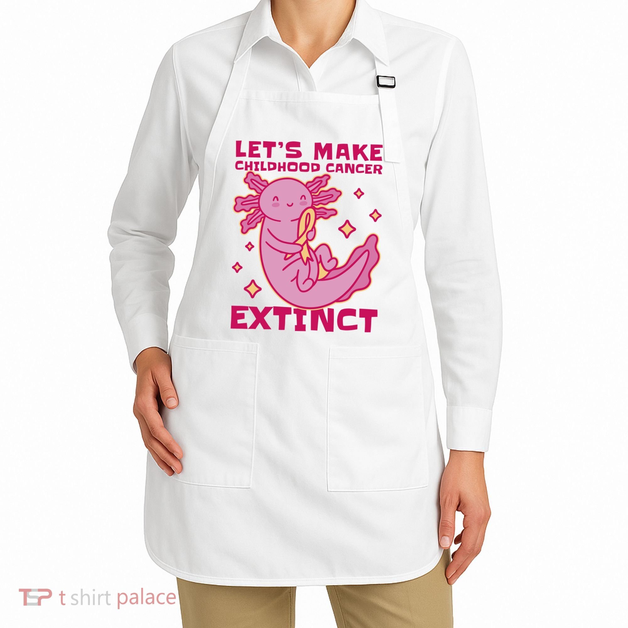 Childhood Cancer Awareness Axolotl Apron
