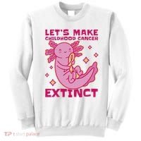 Childhood Cancer Awareness Axolotl Sweatshirt thumb 0