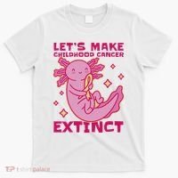 Childhood Cancer Awareness Axolotl T-Shirt thumb 0