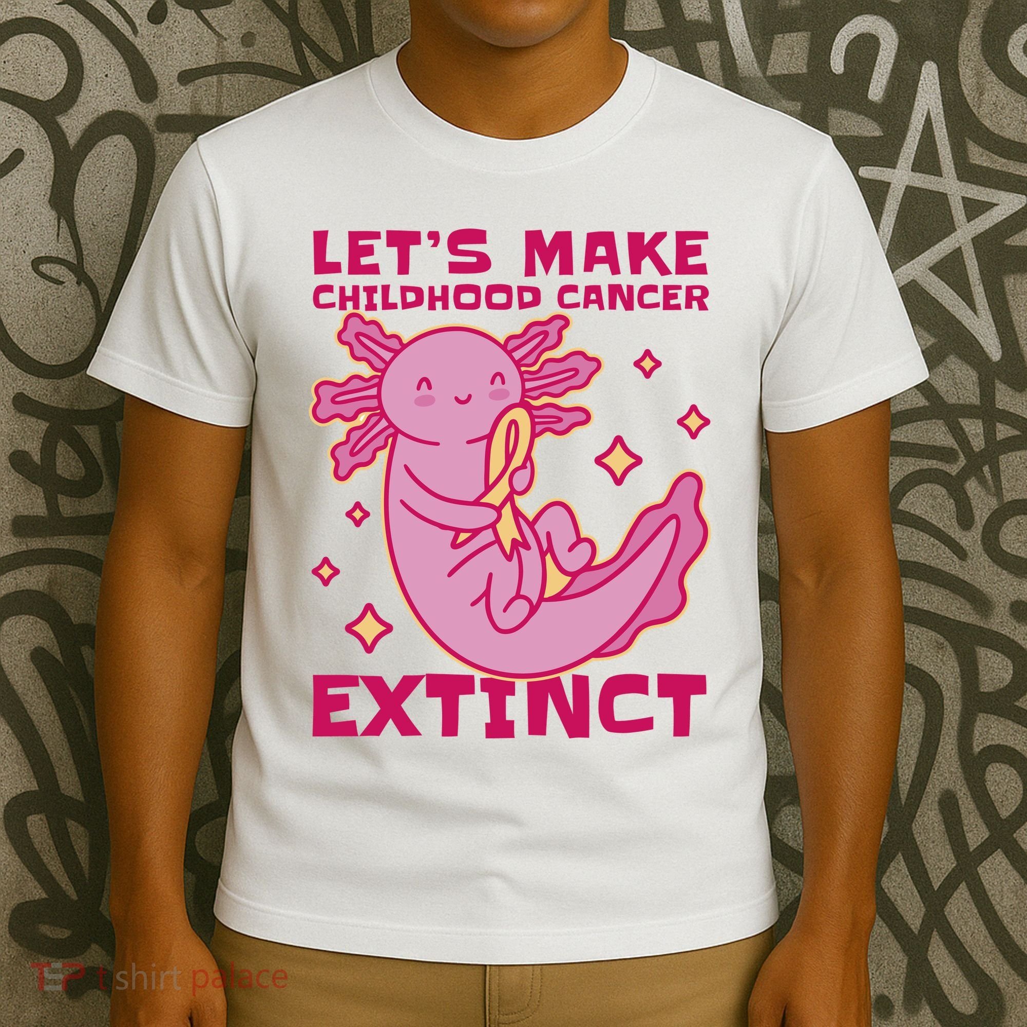 Childhood Cancer Awareness Axolotl T-Shirt