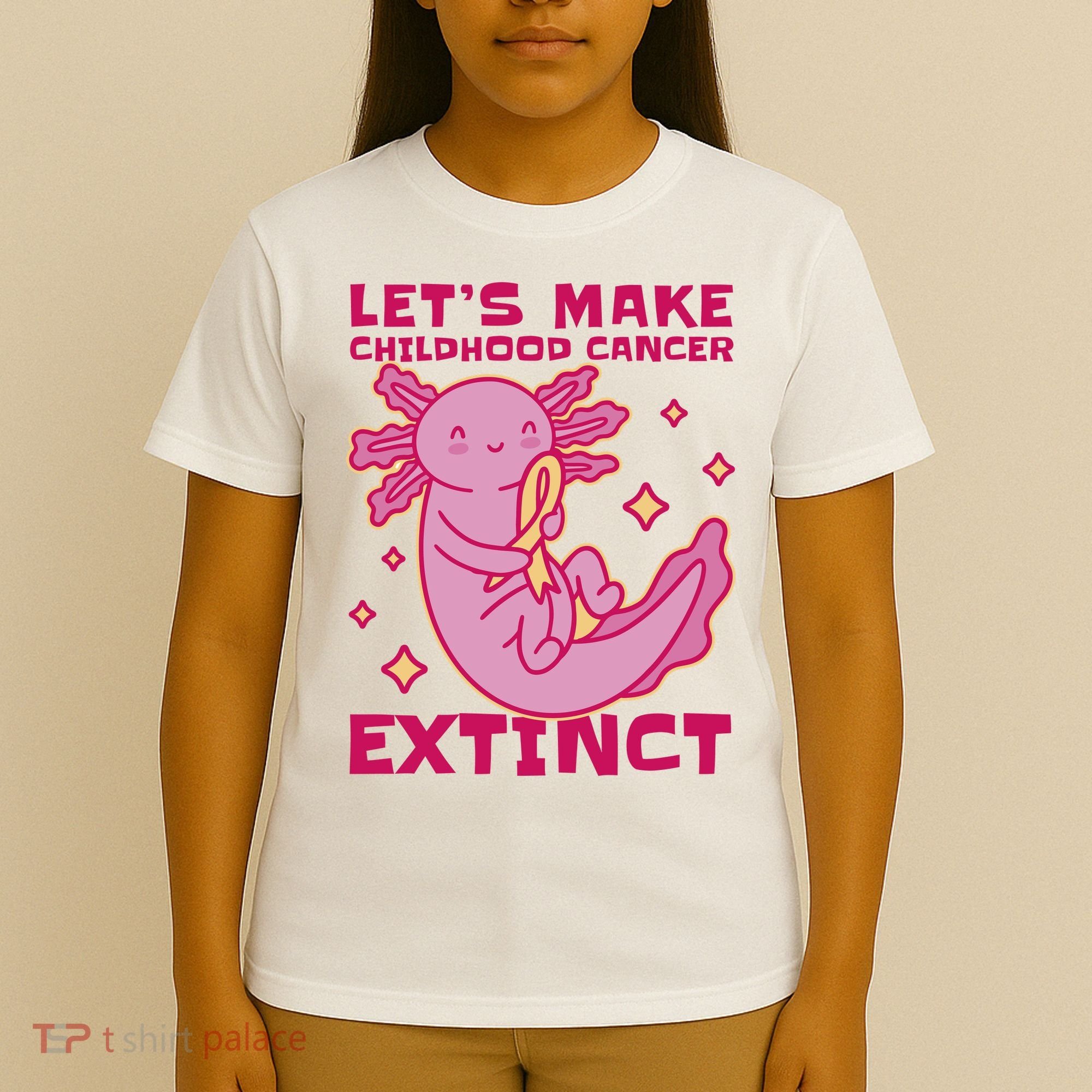 Childhood Cancer Awareness Axolotl T-Shirt