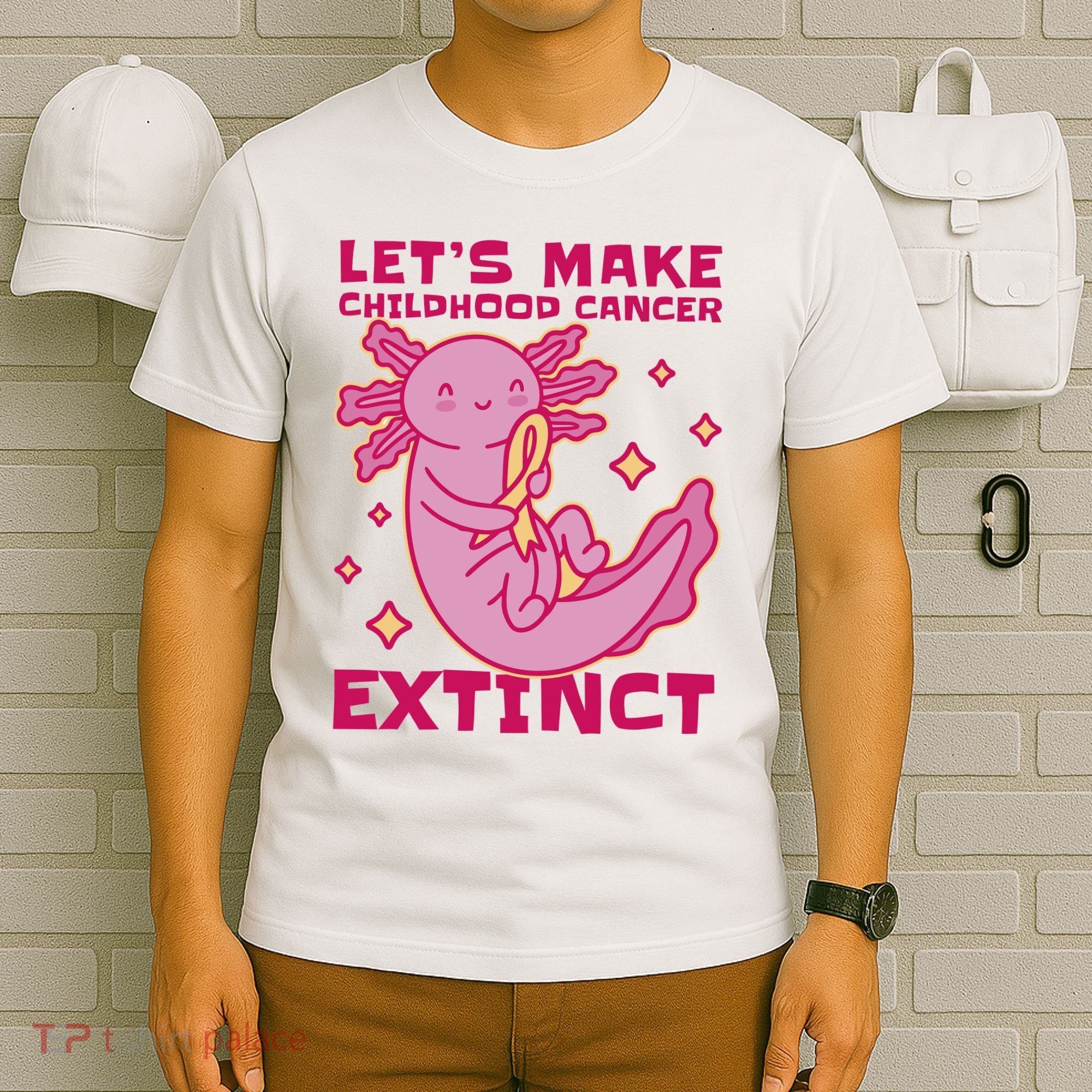 Childhood Cancer Awareness Axolotl T-Shirt