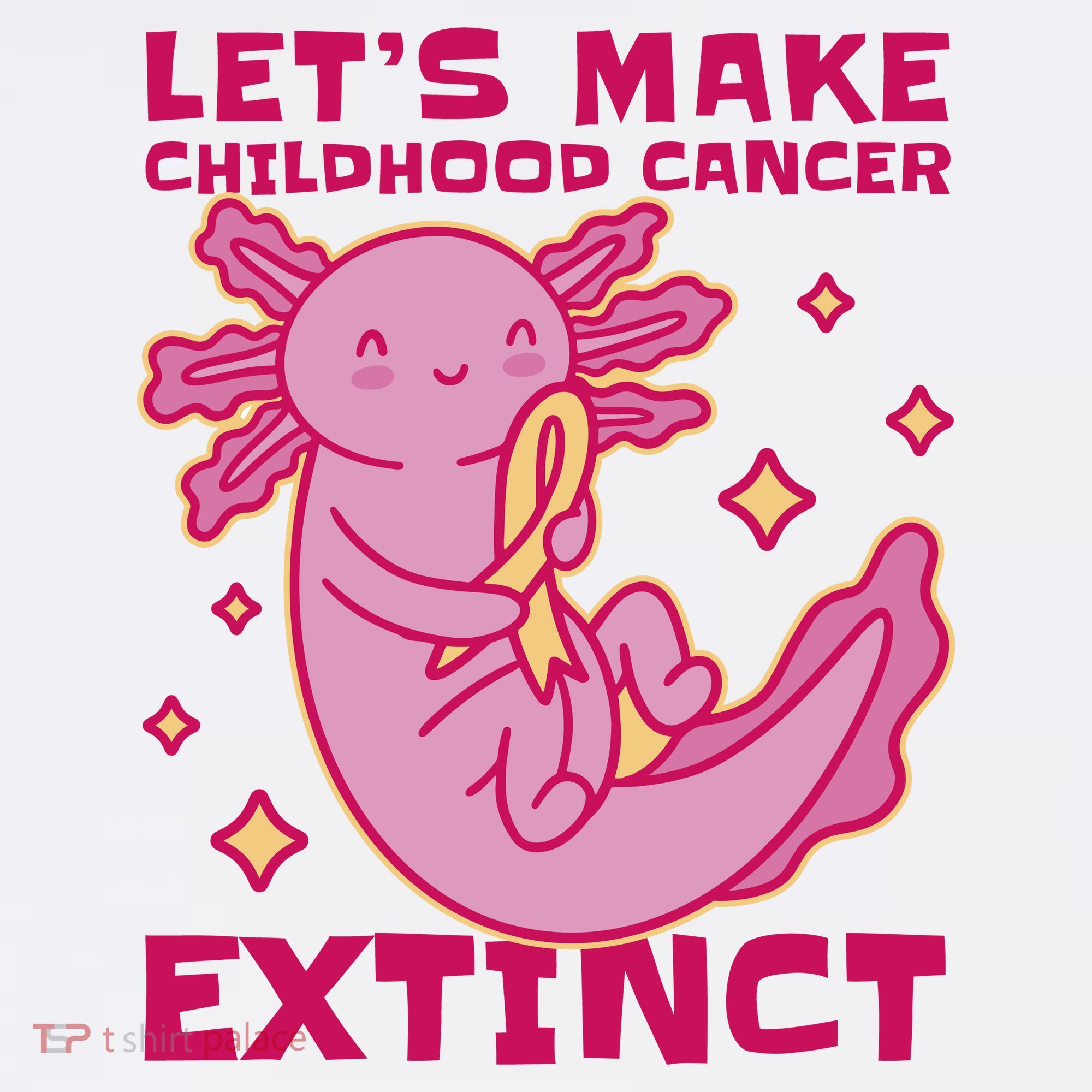Childhood Cancer Awareness Axolotl T-Shirt