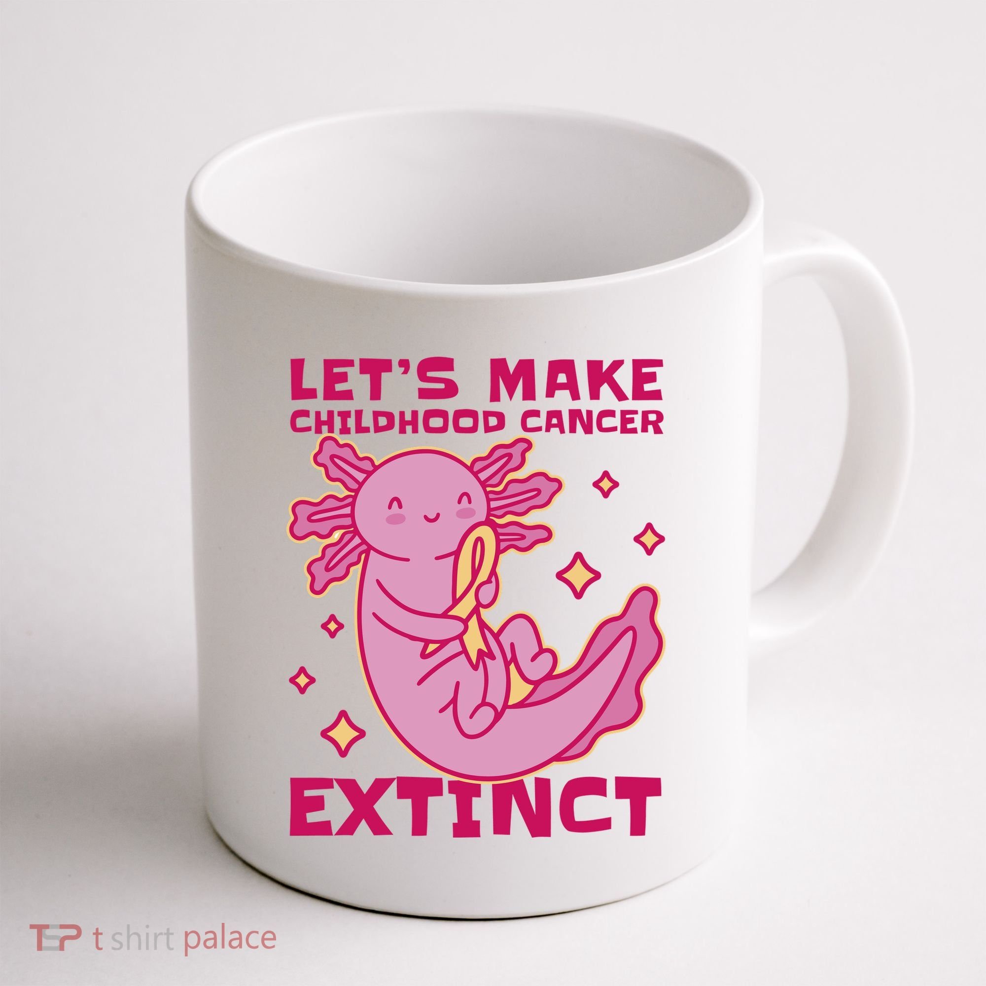 Childhood Cancer Awareness Axolotl Coffee Mug