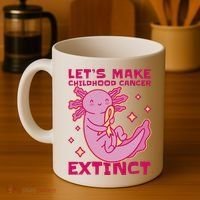 Childhood Cancer Awareness Axolotl Coffee Mug thumb 4