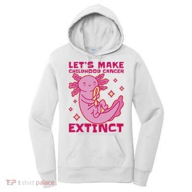 Childhood Cancer Awareness Axolotl Women's Hoodie