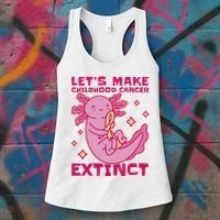 Childhood Cancer Awareness Axolotl Women's Tank Top thumb 3