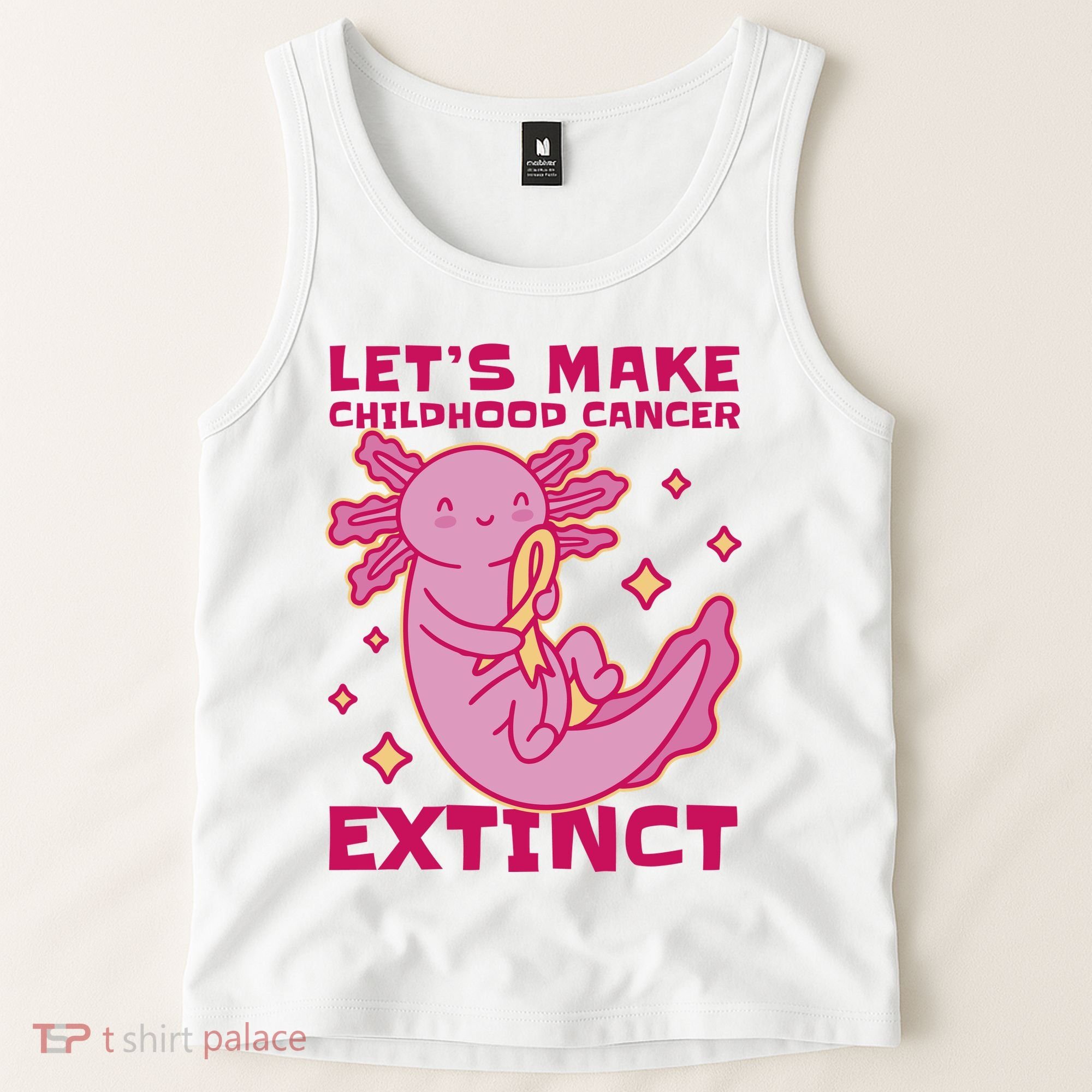 Childhood Cancer Awareness Axolotl Tank Top