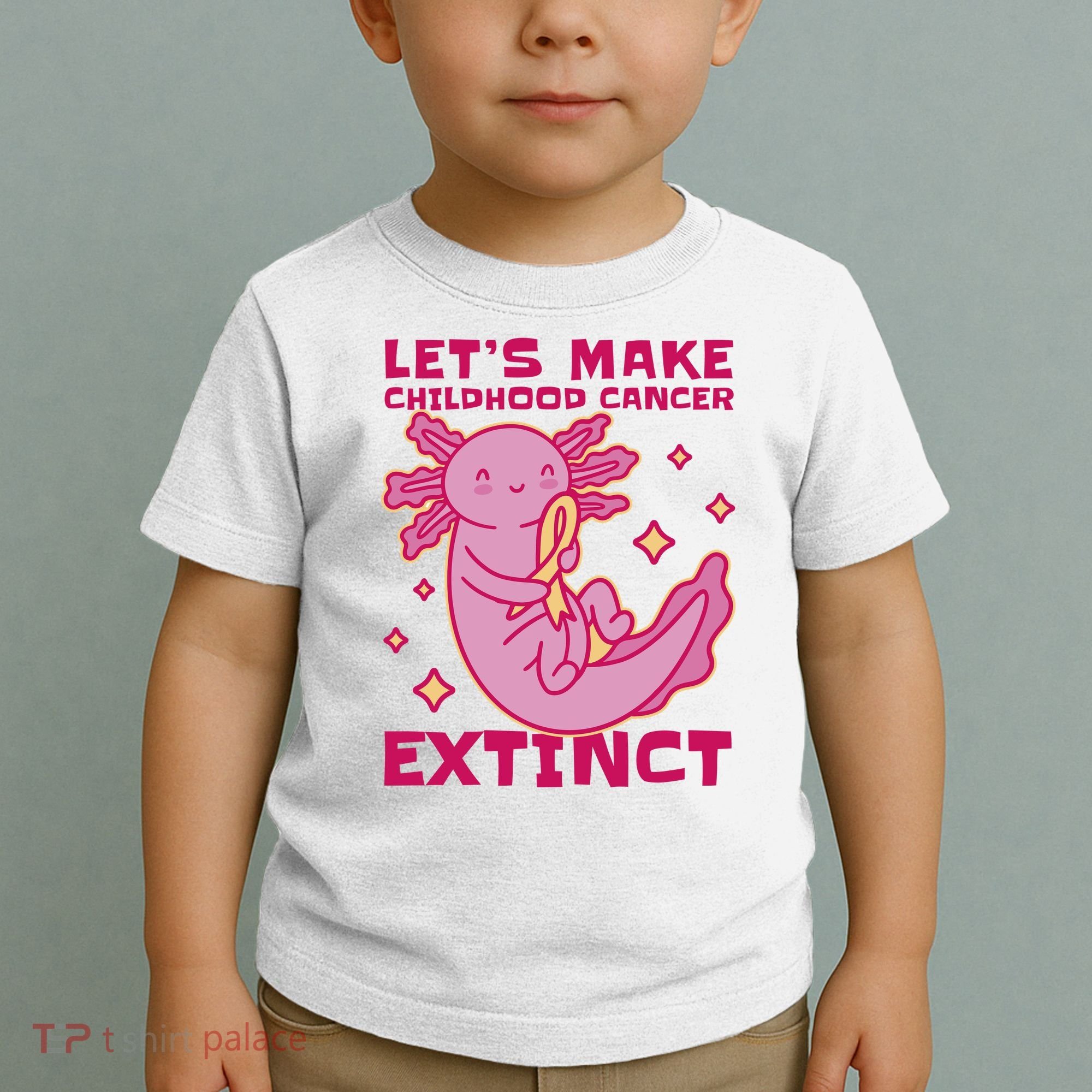 Childhood Cancer Awareness Axolotl Toddler T-Shirt