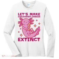 Childhood Cancer Awareness Axolotl Women's Long Sleeve Shirt thumb 0