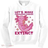 Childhood Cancer Awareness Axolotl Kids Sweatshirt thumb 0