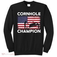 Cornhole Champion American Flag USA July 4th Cornhole Sweatshirt thumb 0