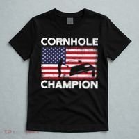 Cornhole Champion American Flag USA July 4th Cornhole T-Shirt thumb 5