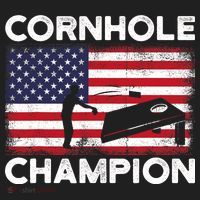 Cornhole Champion American Flag USA July 4th Cornhole Tumbler thumb 3