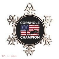 Cornhole Champion American Flag USA July 4th Cornhole Ornament thumb 0