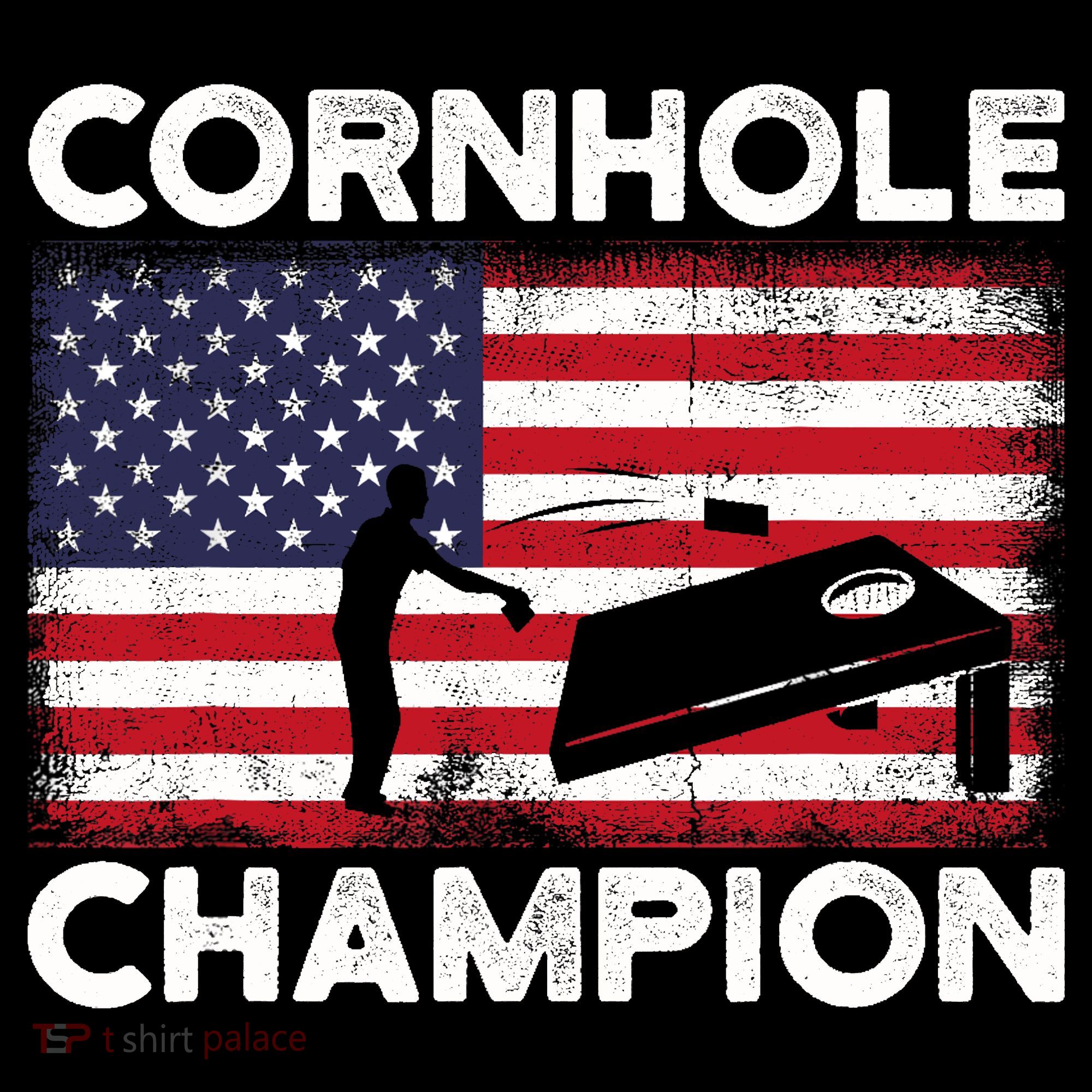 Cornhole Champion American Flag USA July 4th Cornhole Women's Tank Top