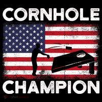 Cornhole Champion American Flag USA July 4th Cornhole Baby Bodysuit thumb 2