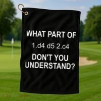 Cool Chess Art Chess Lover Chess Player Golf Towel thumb 1