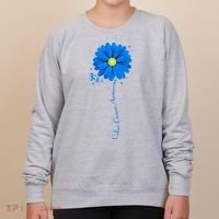 Colon Cancer Awareness Ribbon Daisy Women's Sweatshirt thumb 0